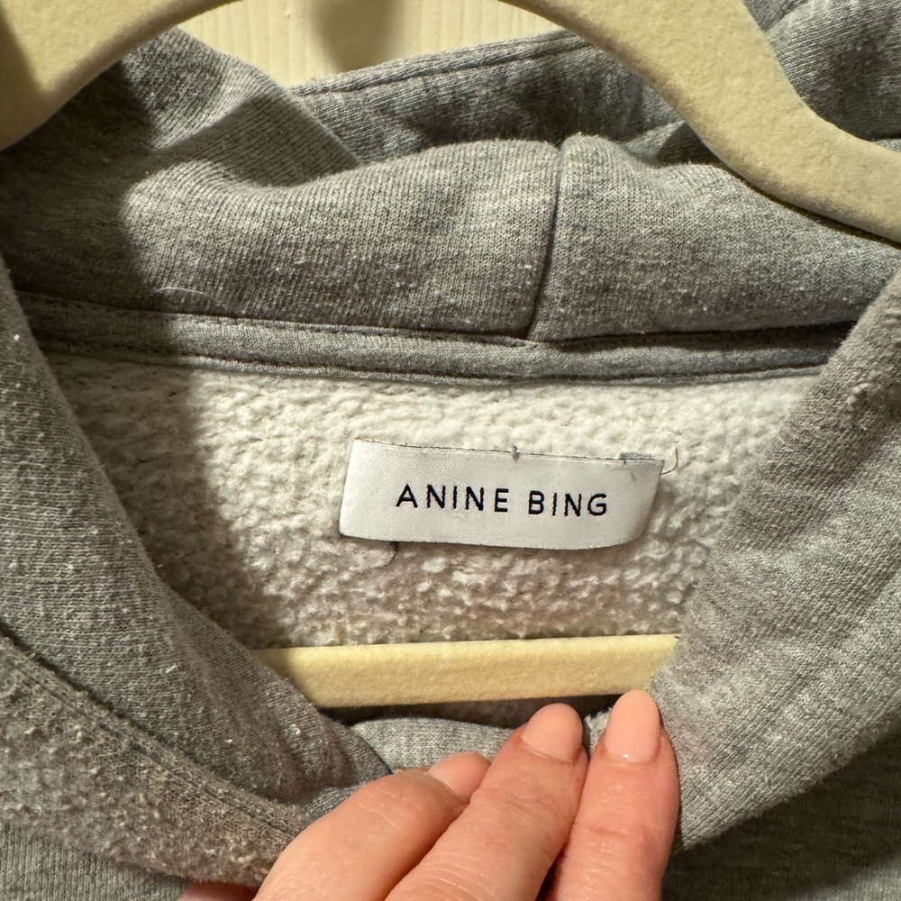 Anine Bing Gray "PARIS" Hoodie size small - Picture 4 of 6